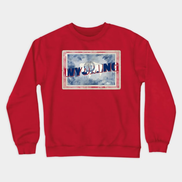 Wyoming vintage style retro souvenir Crewneck Sweatshirt by DesignerPropo